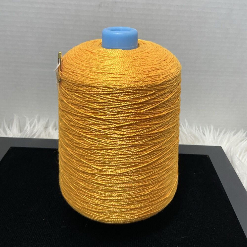 NOS UKI Supreme Mercerized Cotton 10/2 Yarn Cone #10 Gold 21.5 Oz